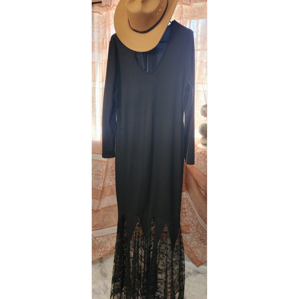 Bloomchic Black Lace Long Sleeve Maxi Dress V-Neck US12